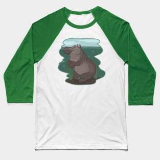 Hippo Float Baseball T-Shirt